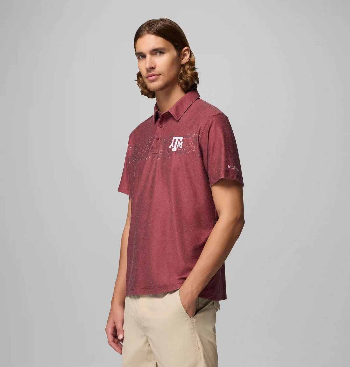 Men's Collegiate Thistletown Hills Printed Polo - Texas A&M
