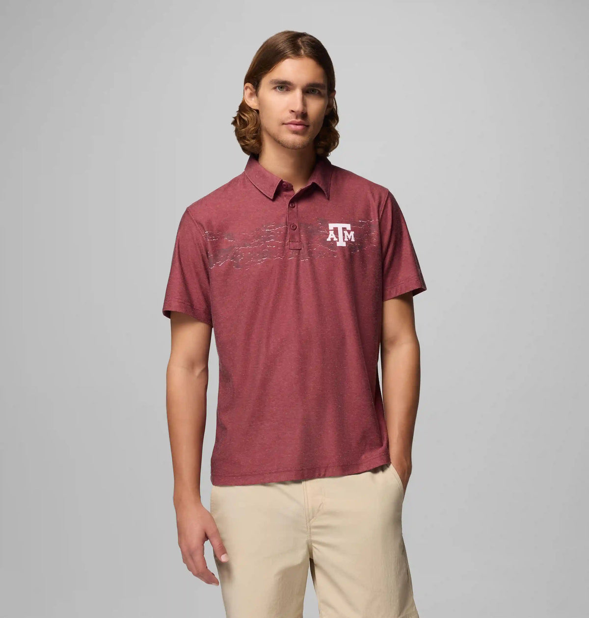 Men's Collegiate Thistletown Hills Printed Polo - Texas A&M