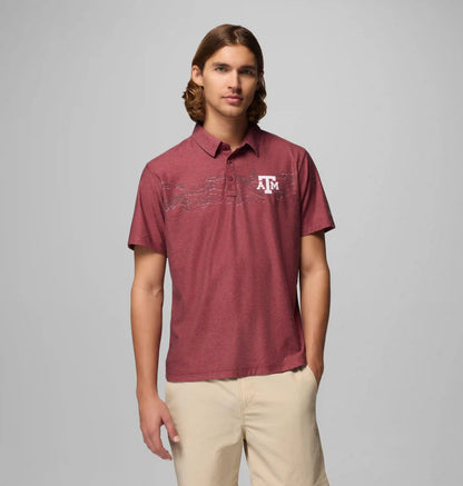 Men's Collegiate Thistletown Hills Printed Polo - Texas A&M
