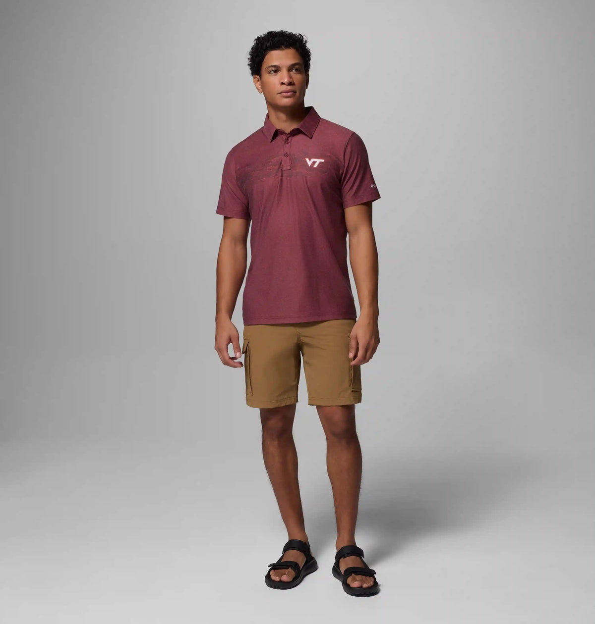 Men's Collegiate Thistletown Hills Printed Polo - Virginia Tech