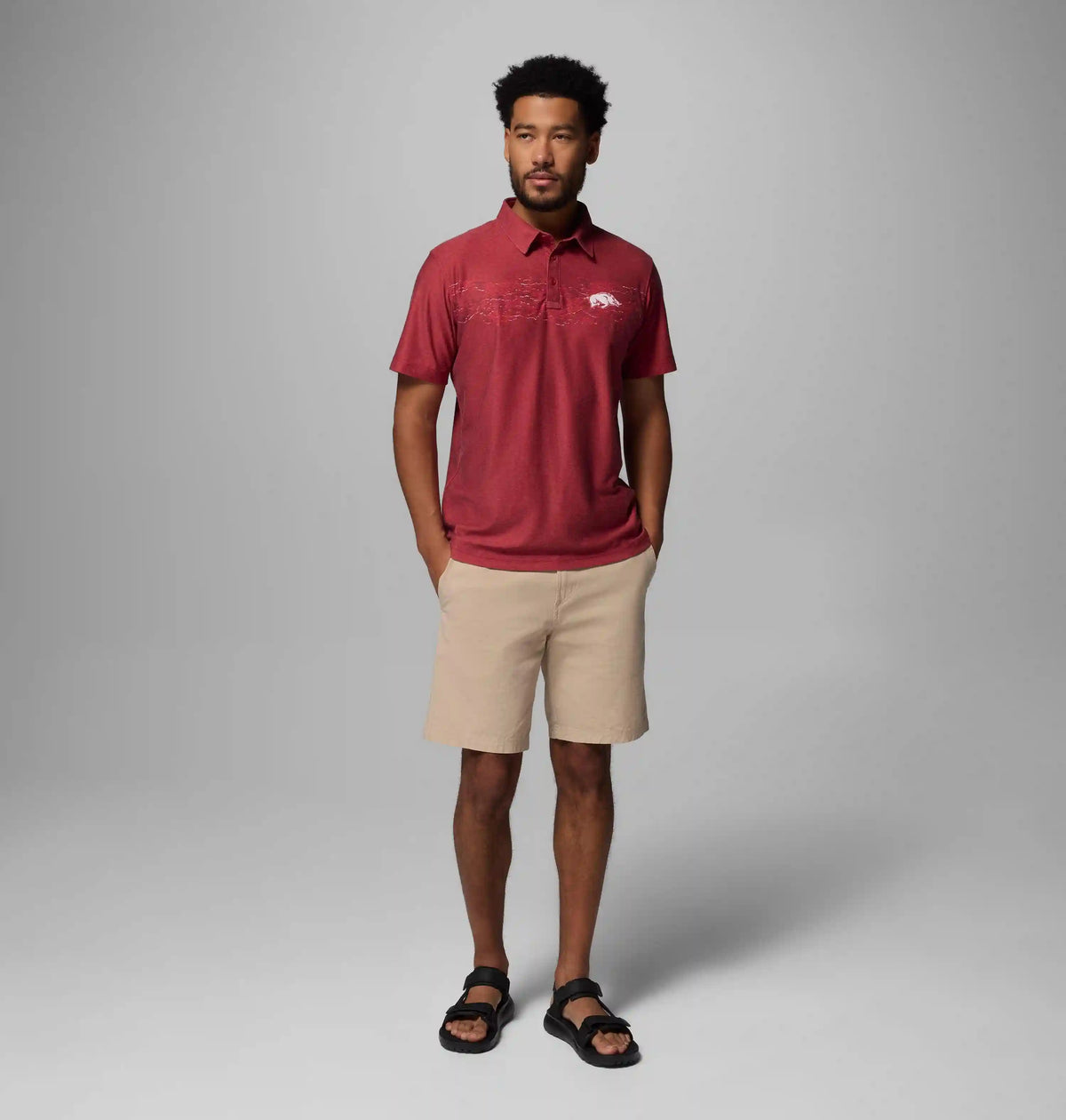 Men's Collegiate Thistletown Hills Printed Polo - Arkansas