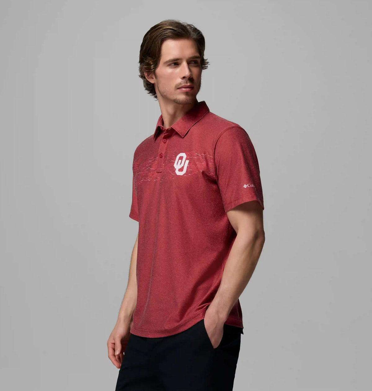 Men's Collegiate Thistletown Hills Printed Polo - Oklahoma