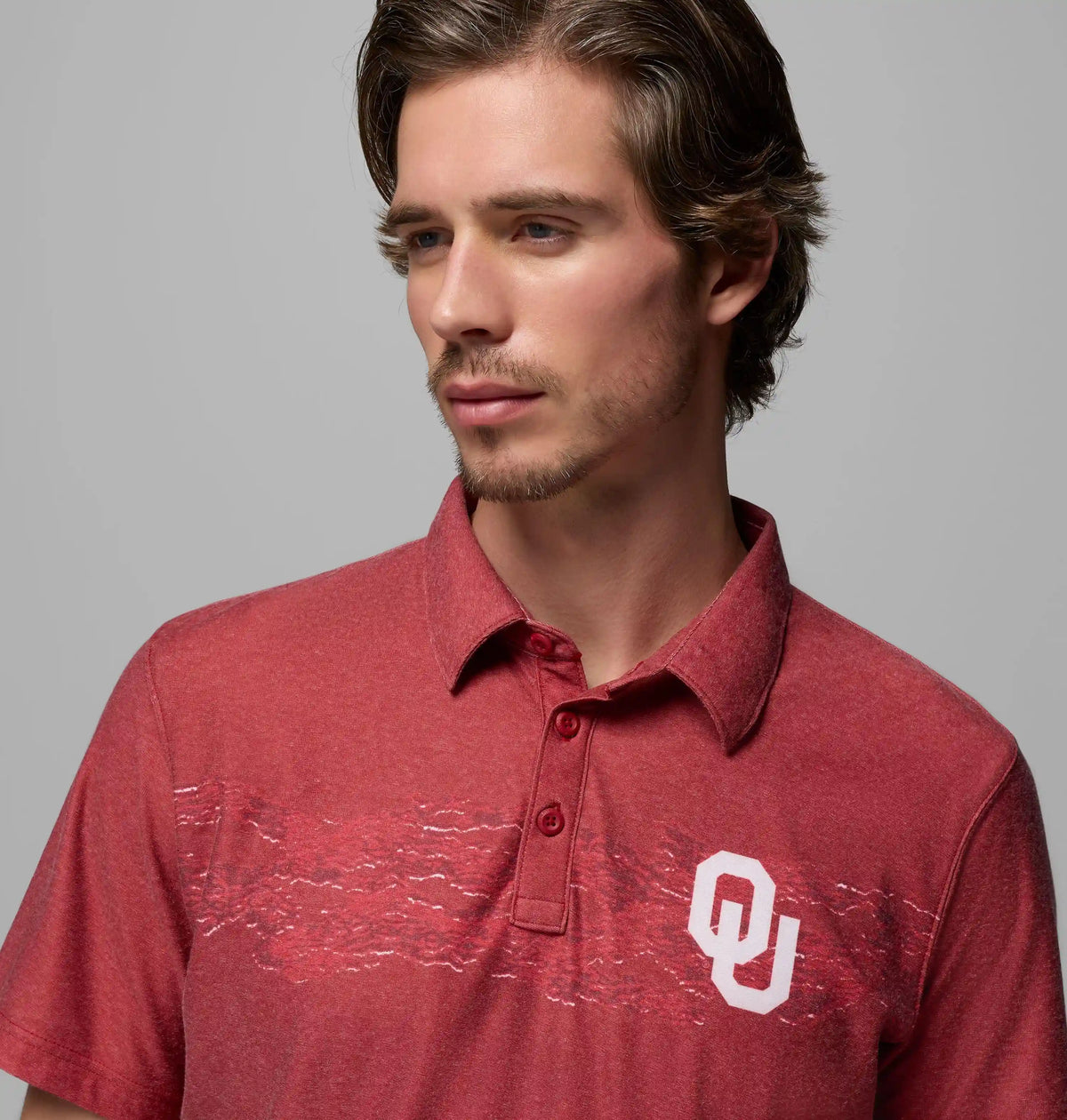 Men's Collegiate Thistletown Hills Printed Polo - Oklahoma