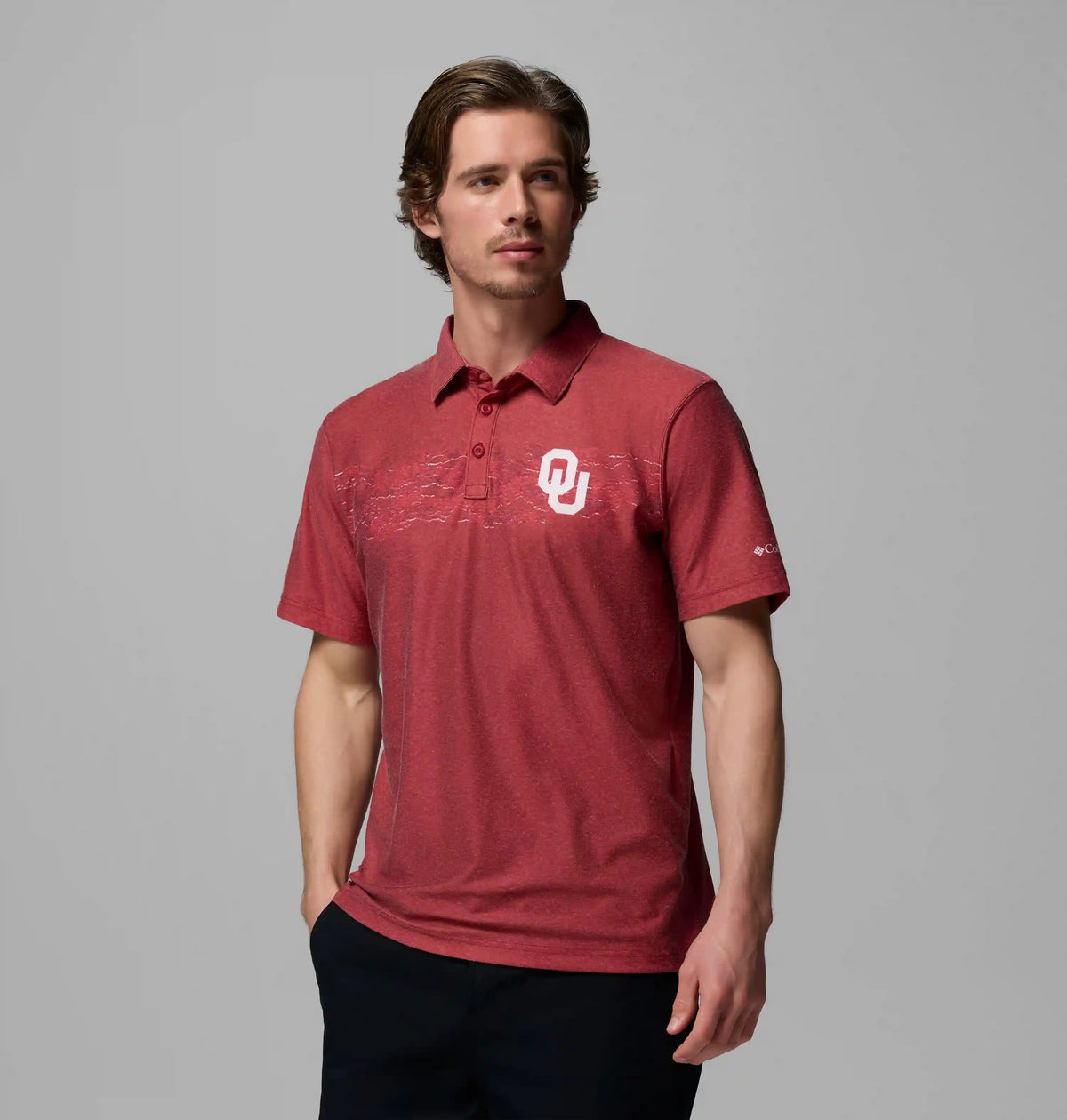 Men's Collegiate Thistletown Hills Printed Polo - Oklahoma
