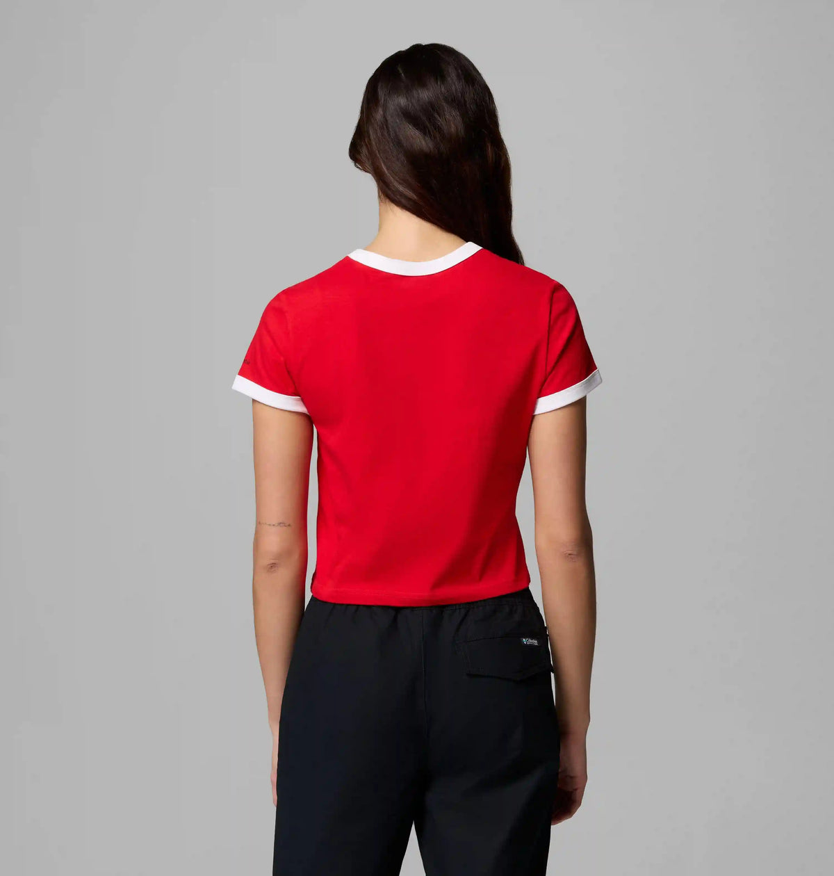 Women's Collegiate Rolling Bend Ringer Tee - Georgia