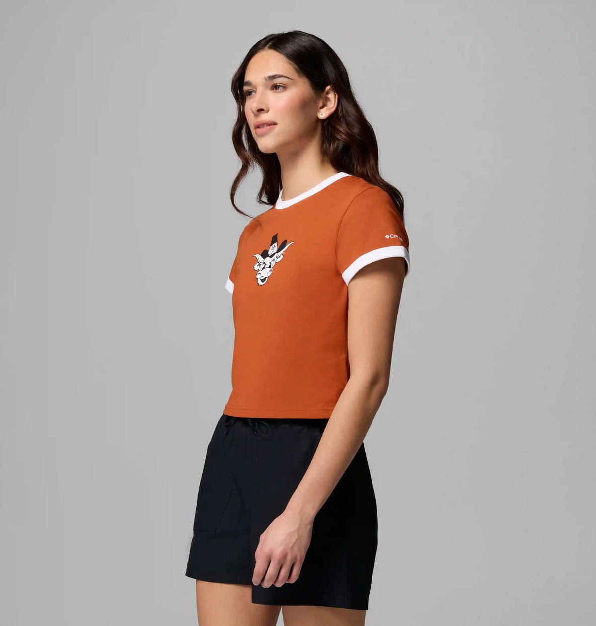 Women's Collegiate Rolling Bend Ringer Tee - Texas