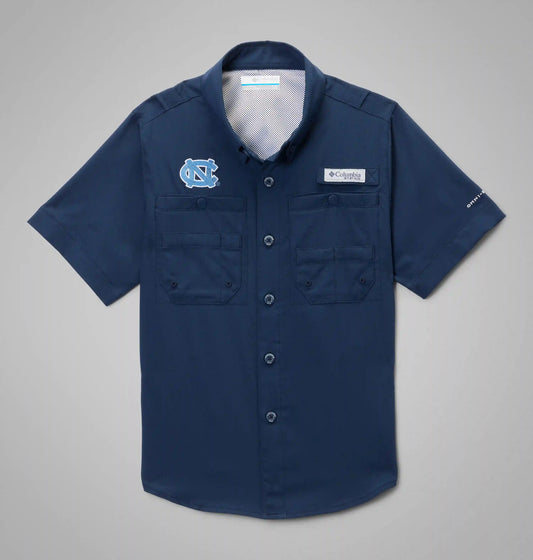 Kids' Collegiate PFG Tamiami Short Sleeve Shirt - North Carolina