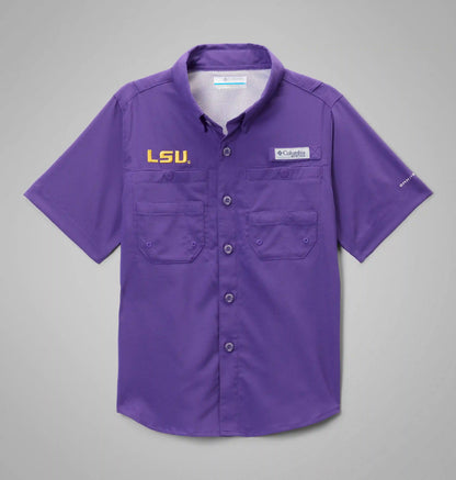 Kids' Collegiate PFG Tamiami Short Sleeve Shirt - LSU
