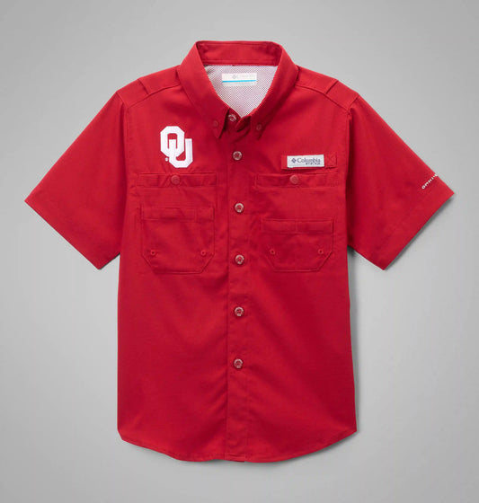 Kids' Collegiate PFG Tamiami Short Sleeve Shirt - Oklahoma