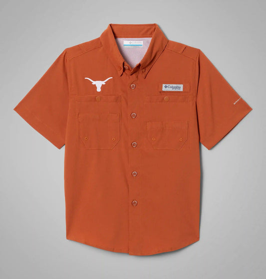 Kids' Collegiate PFG Tamiami Short Sleeve Shirt - Texas