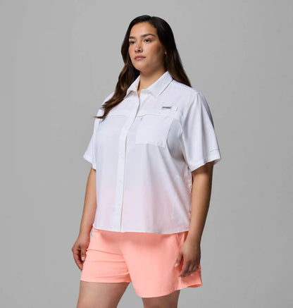 Women's PFG Castback Woven Short Sleeve - Plus Size