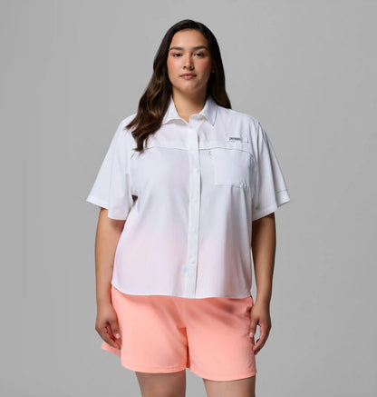 Women's PFG Castback Woven Short Sleeve - Plus Size
