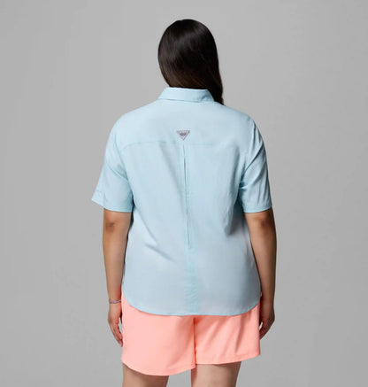 Women's PFG Castback Woven Short Sleeve - Plus Size