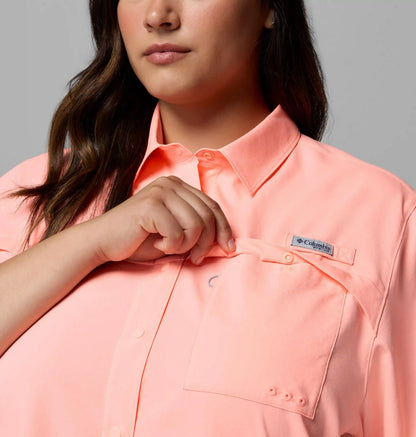 Women's PFG Castback Woven Short Sleeve - Plus Size