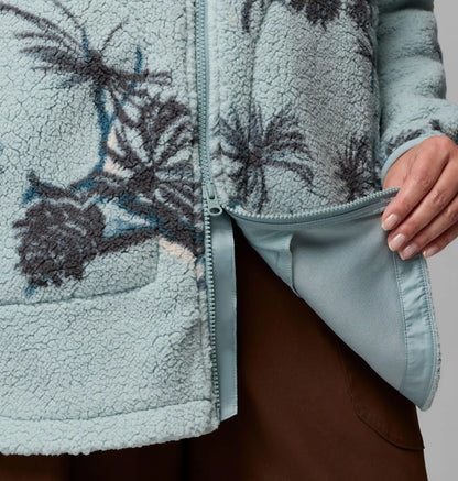 Women's Winter Warmth Printed Full Zip Hoodie - Plus Size