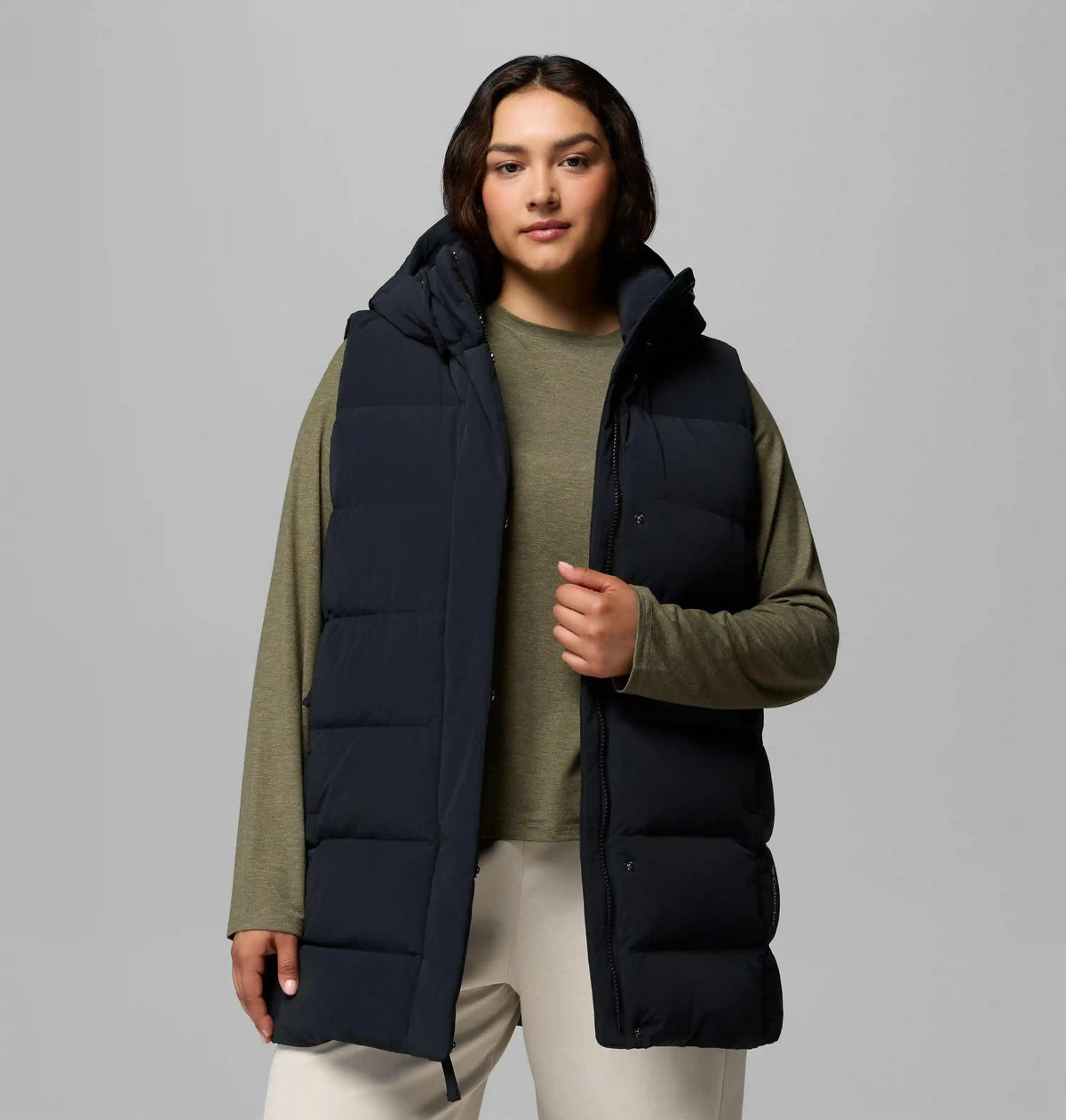Women's Amaze Puff Mid Hooded Vest - Plus Size