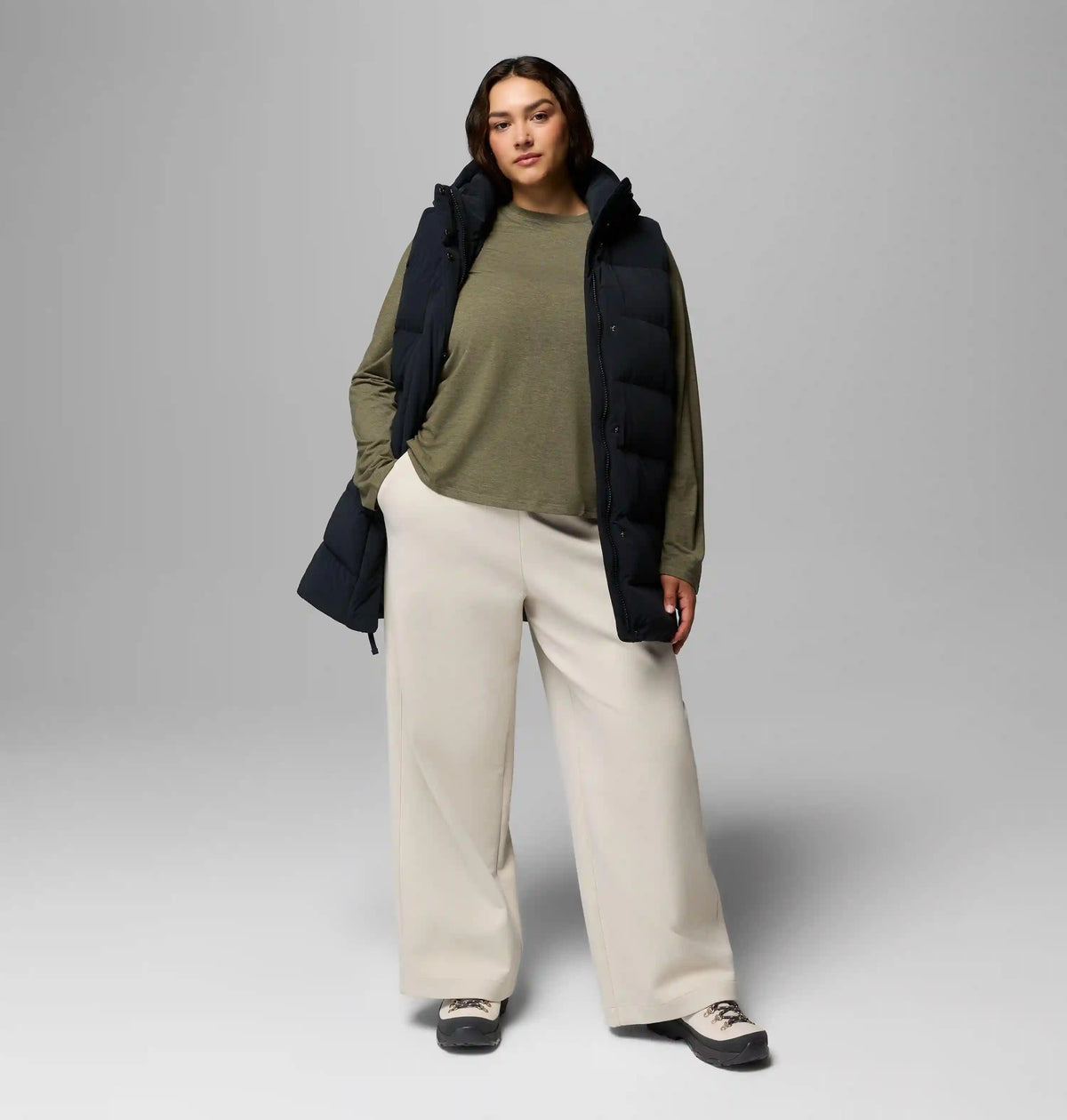 Women's Amaze Puff Mid Hooded Vest - Plus Size