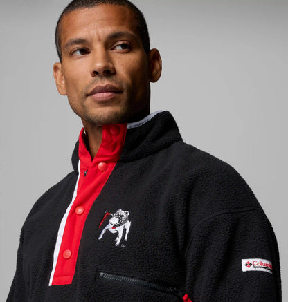 Men's Collegiate Helvetia Half Snap Fleece - Georgia