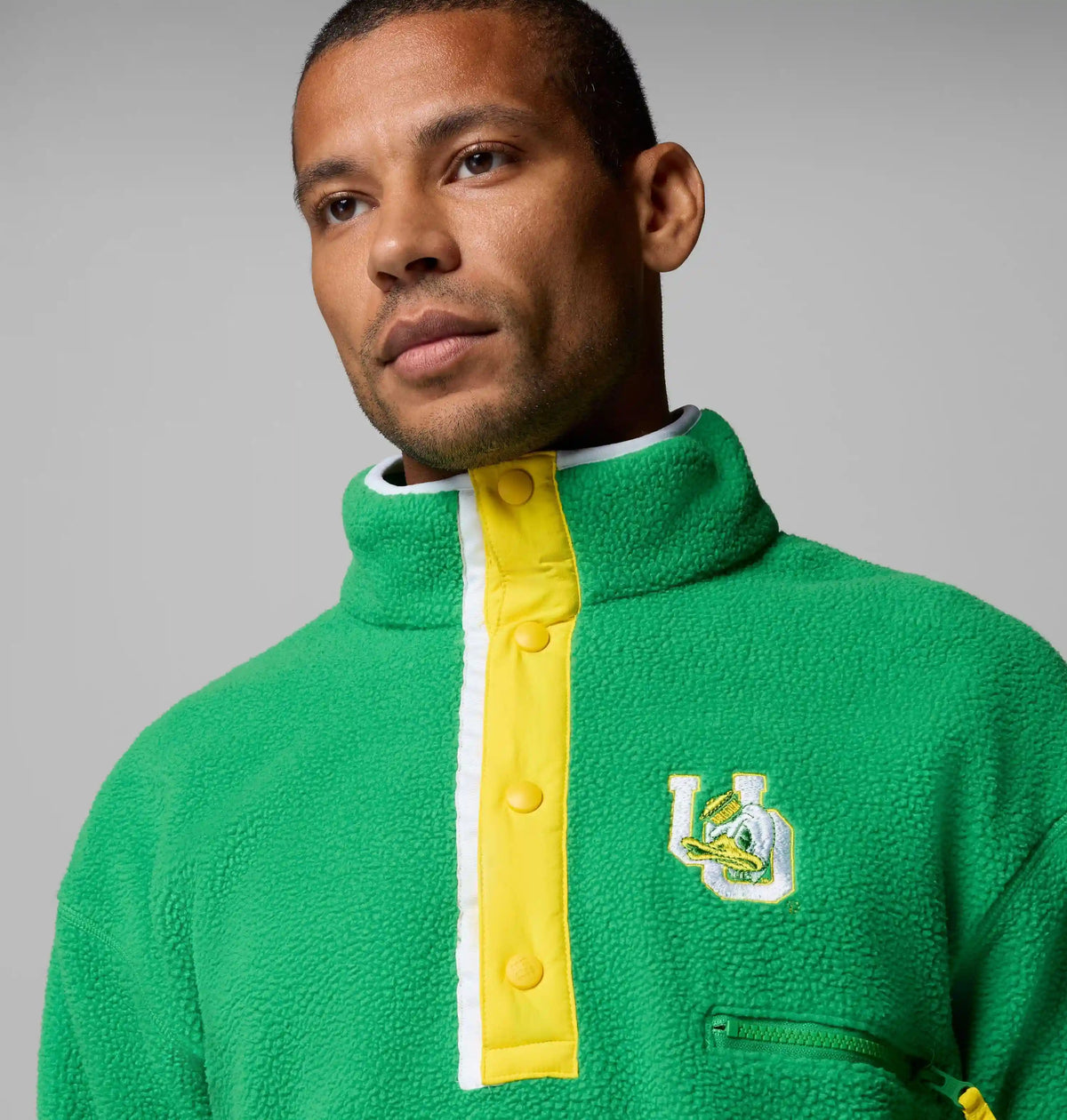 Men's Collegiate Helvetia Half Snap Fleece - Oregon