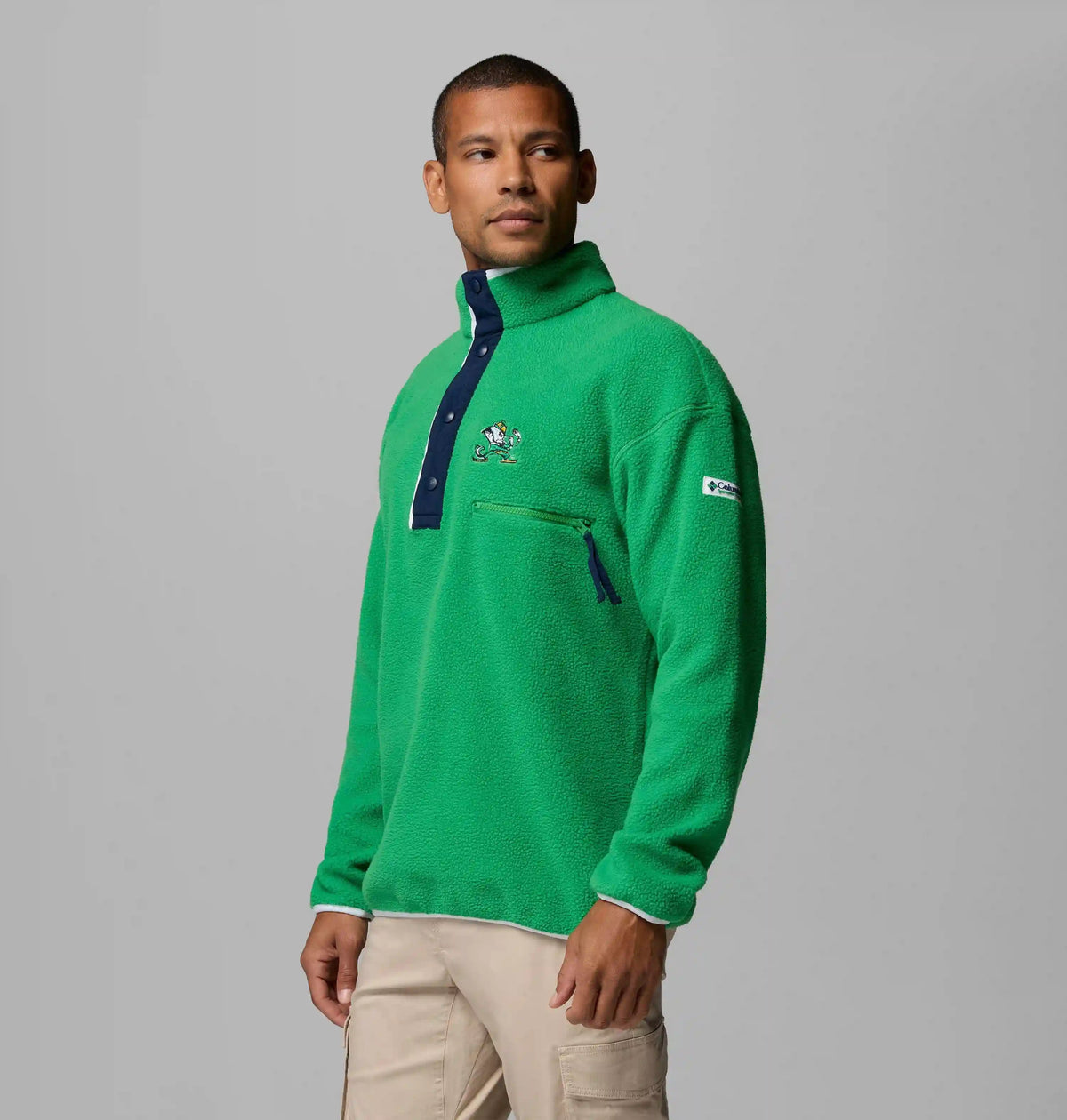 Men's Collegiate Helvetia Half Snap Fleece - Notre Dame