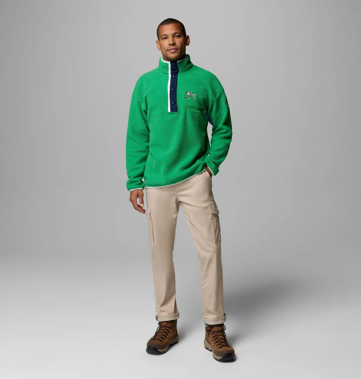 Men's Collegiate Helvetia Half Snap Fleece - Notre Dame