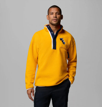 Men's Collegiate Helvetia Half Snap Fleece - West Virginia
