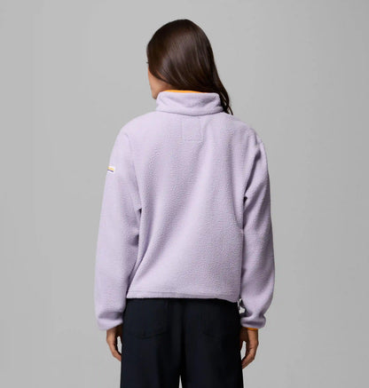 Women's Collegiate Helvetia Cropped Half Snap Fleece - LSU