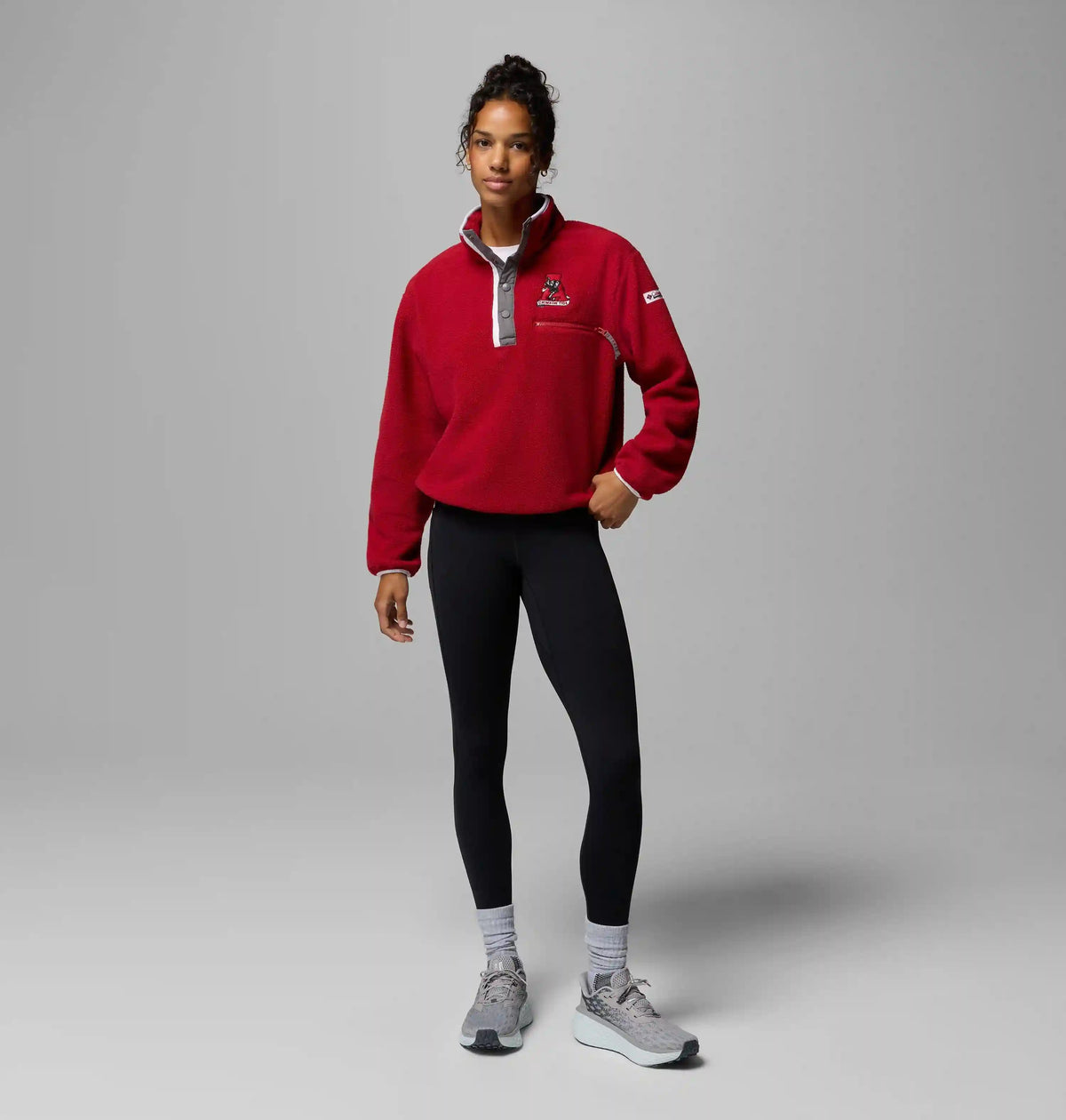 Women's Collegiate Helvetia Cropped Half Snap Fleece - Alabama