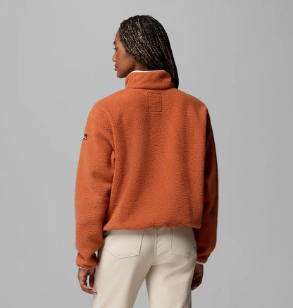 Women's Collegiate Helvetia Cropped Half Snap Fleece - Texas