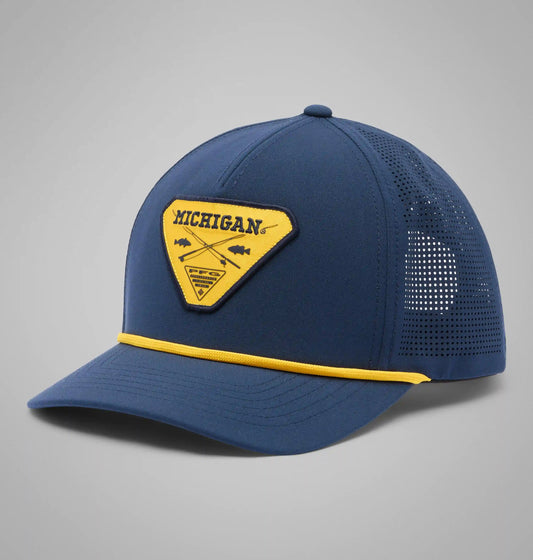 Collegiate PFG Tidal Pursuit 110 Snapback - Michigan