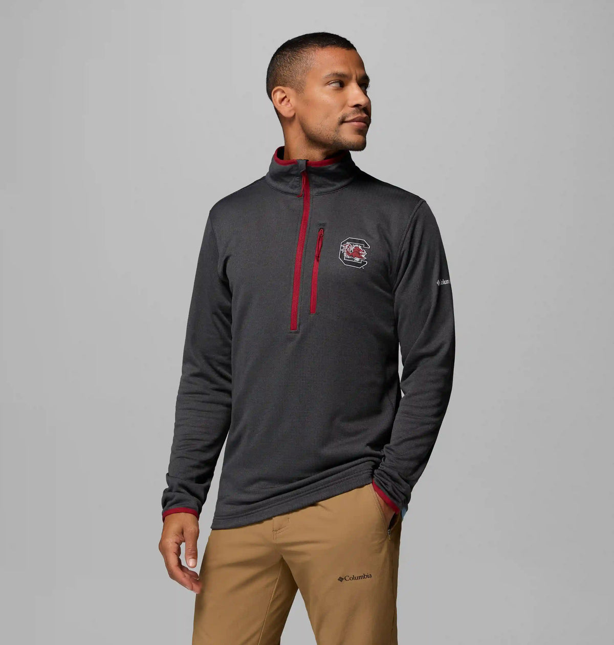 Men's Collegiate Essential Hike Grid Fleece Half Zip - South Carolina
