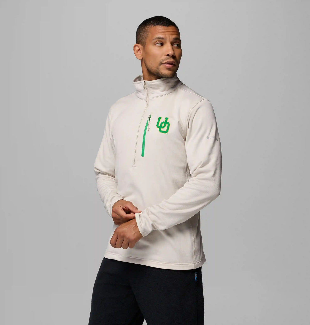 Men's Collegiate Essential Hike Grid Fleece Half Zip - Oregon