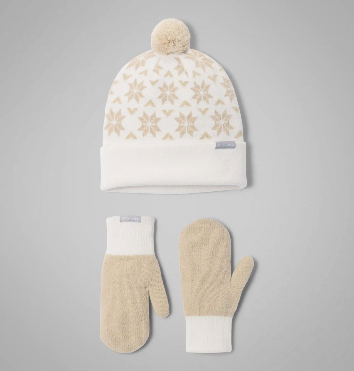 Women's Snowflake Beanie and Mitten Set