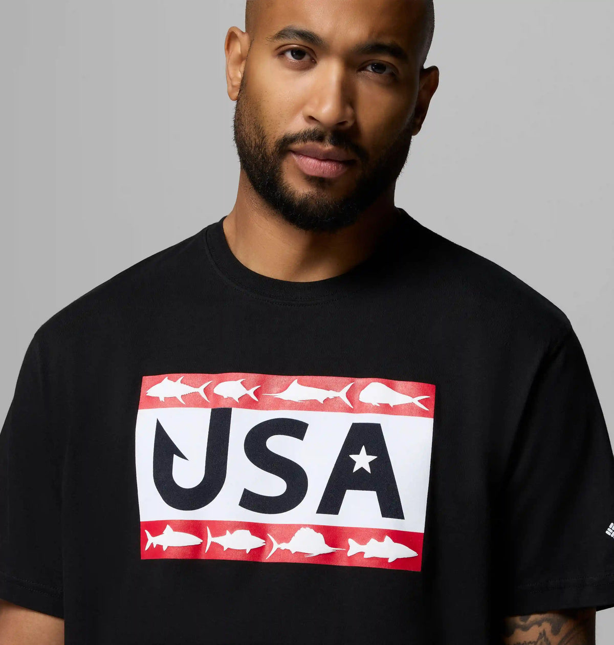 Men's PFG Silver Bank Americana Hook Flag T-Shirt