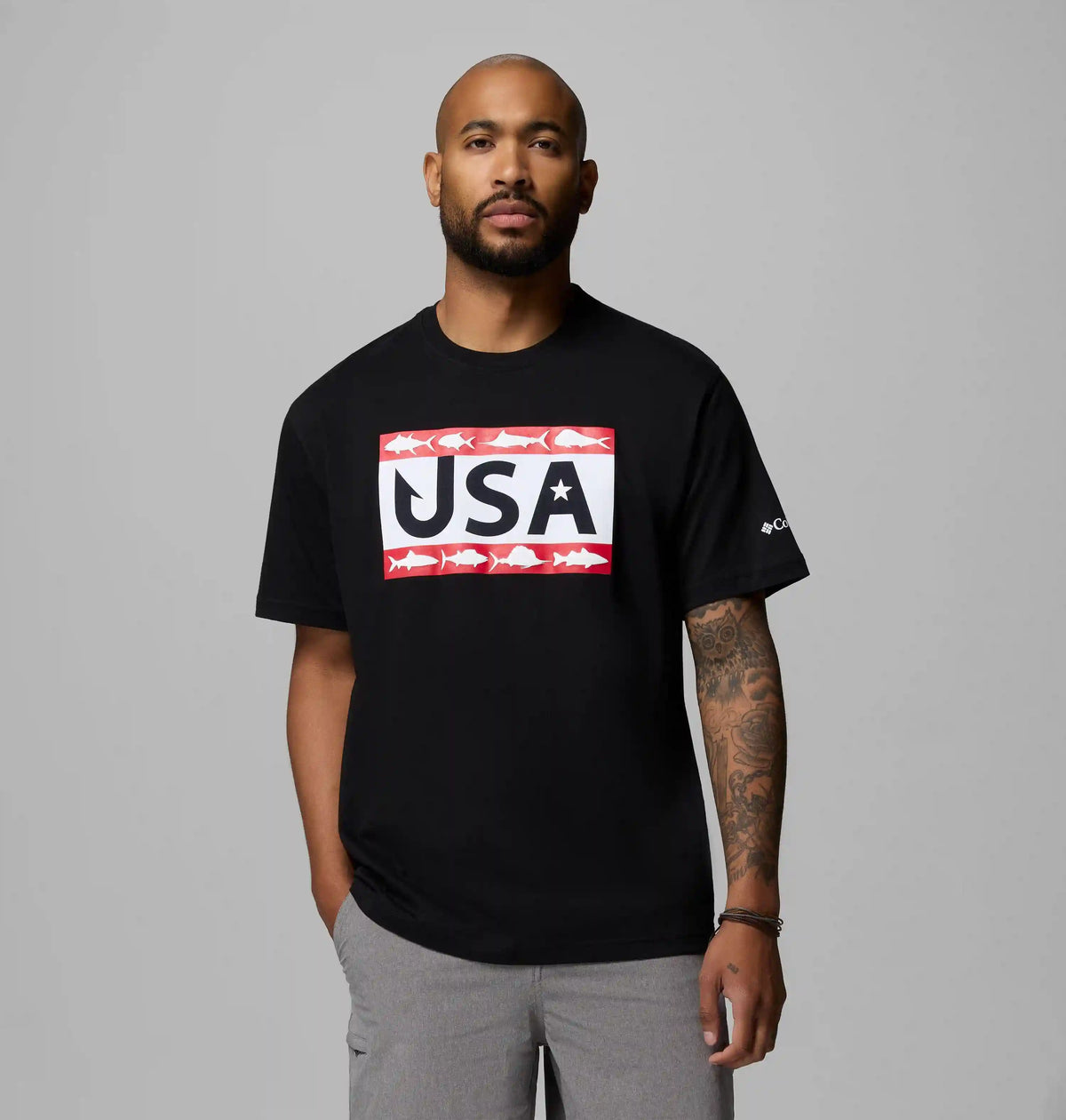 Men's PFG Silver Bank Americana Hook Flag T-Shirt