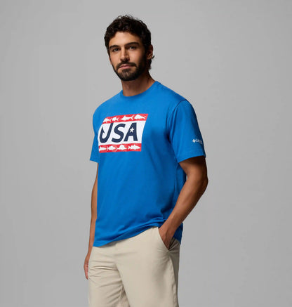 Men's PFG Silver Bank Americana Hook Flag T-Shirt