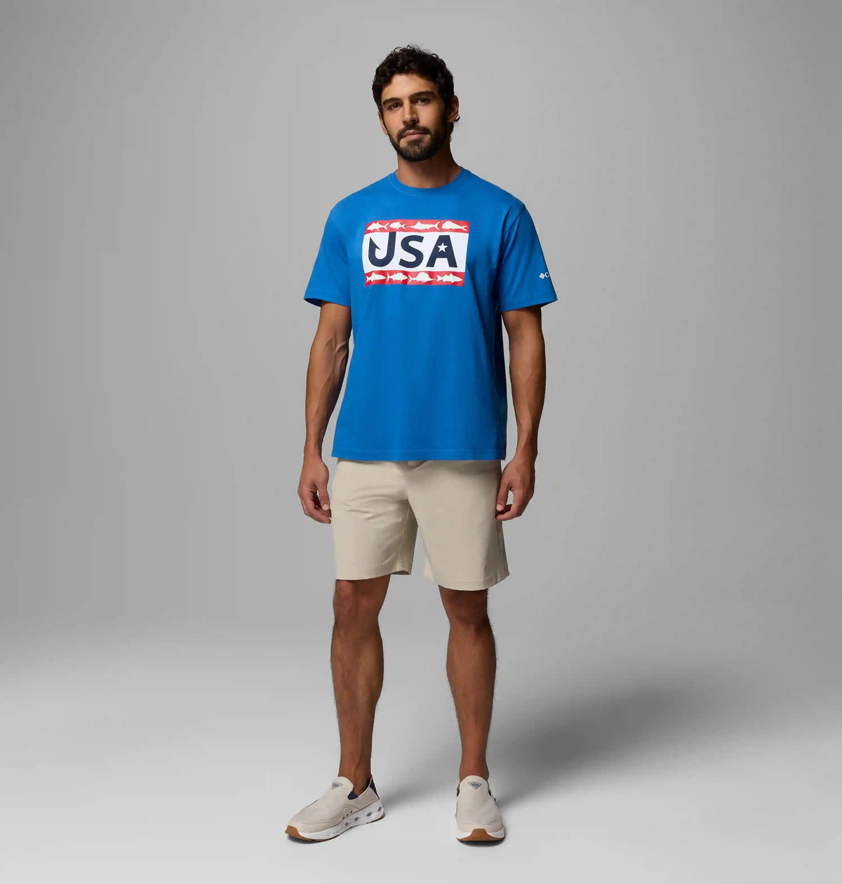 Men's PFG Silver Bank Americana Hook Flag T-Shirt