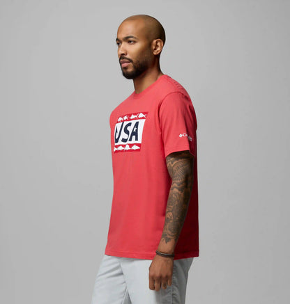 Men's PFG Silver Bank Americana Hook Flag T-Shirt