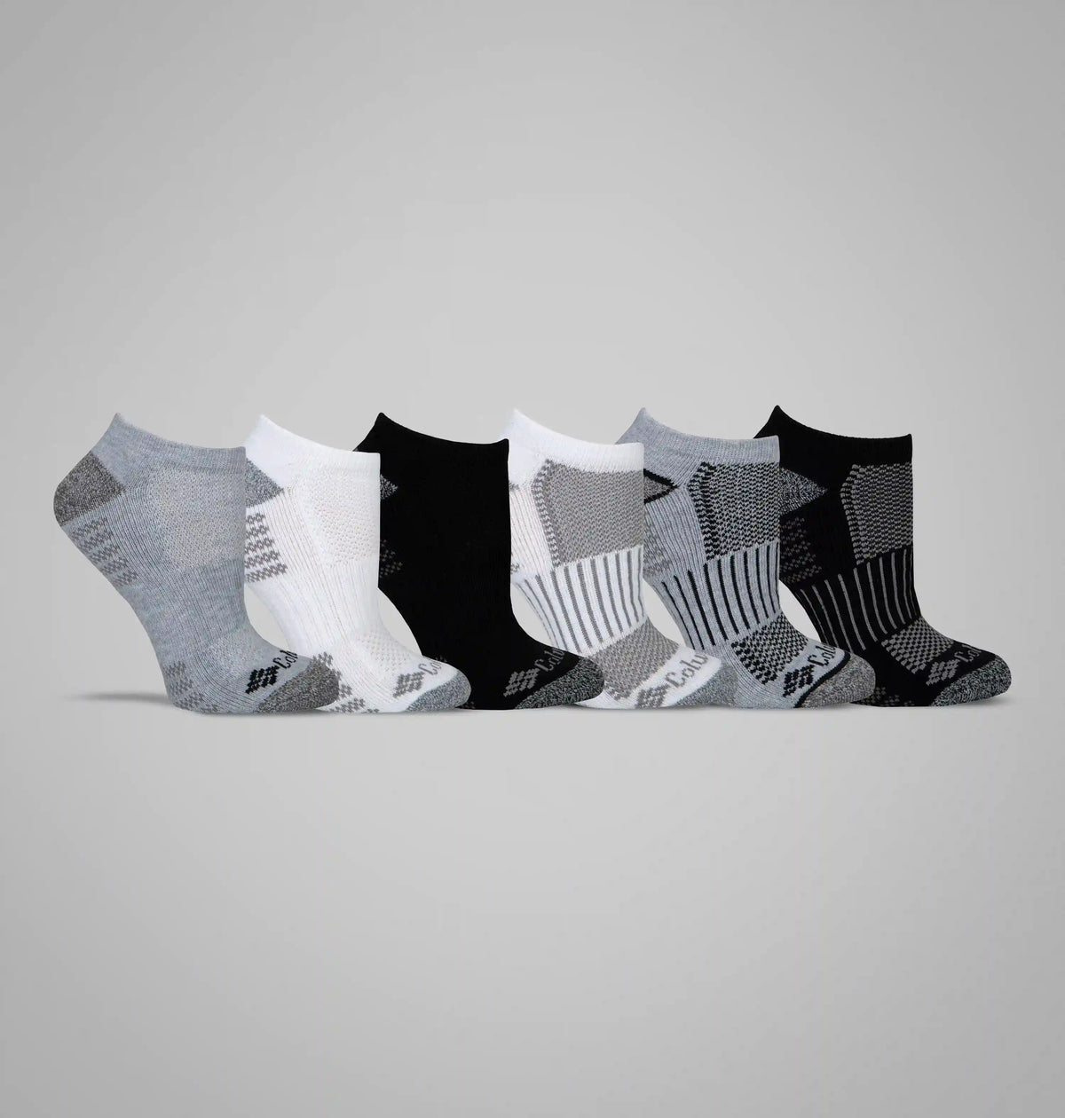 Women's No-Show With Pique Footbed Socks - 6 Pack