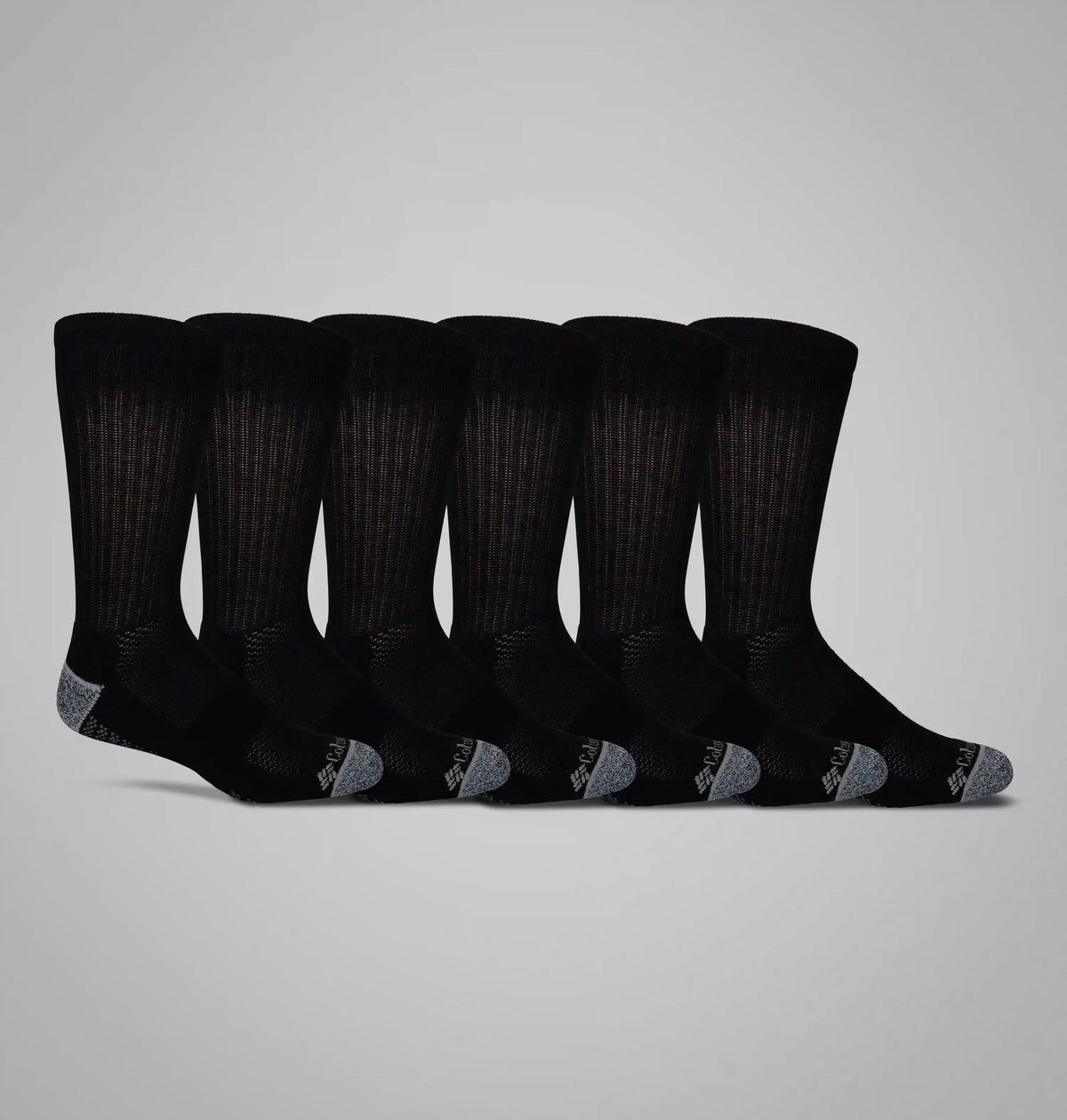 Men's Crew With Pique Footbed Socks - 6 Pack