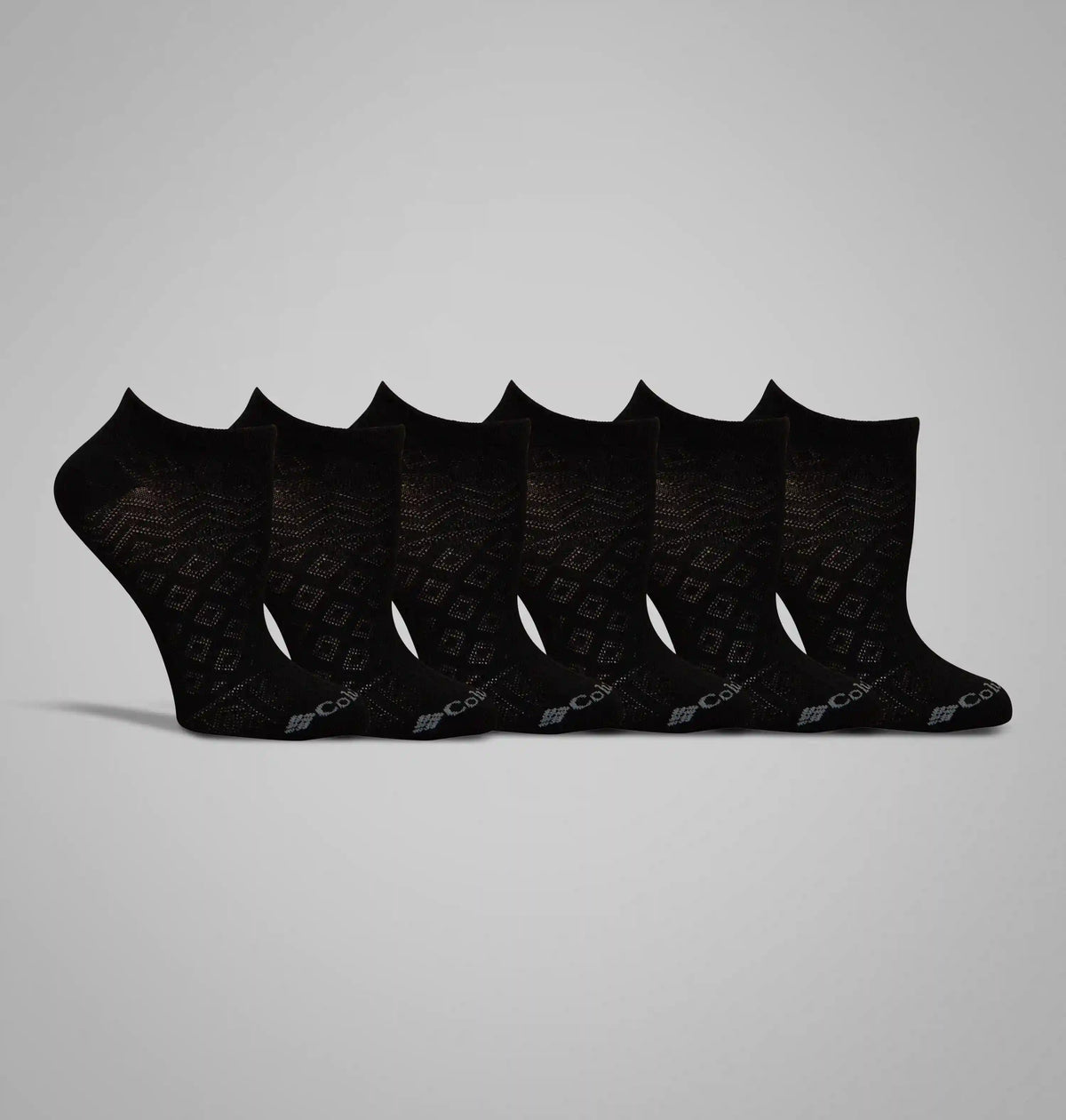 Women's No Show Pattern Mesh Socks - 6 Pack