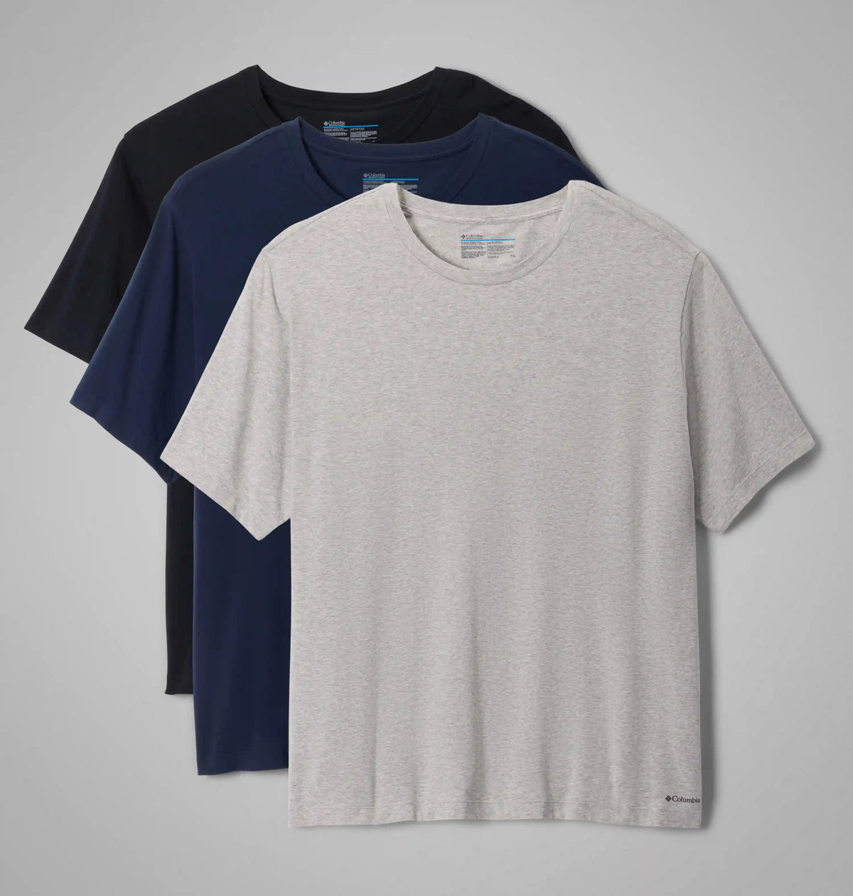 Men's Cotton Stretch Crew Neck Tee - Big- 3 Pack