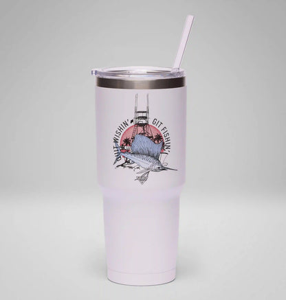 Stainless Steel Vacuum Tumbler With Straw - 30 oz