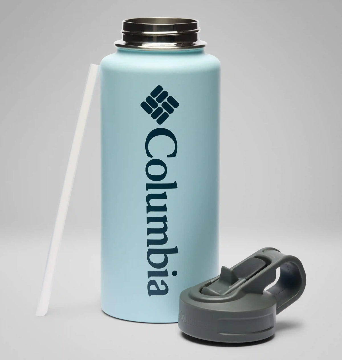 Stainless Steel Vacuum Bottle With Straw - 32 ounces