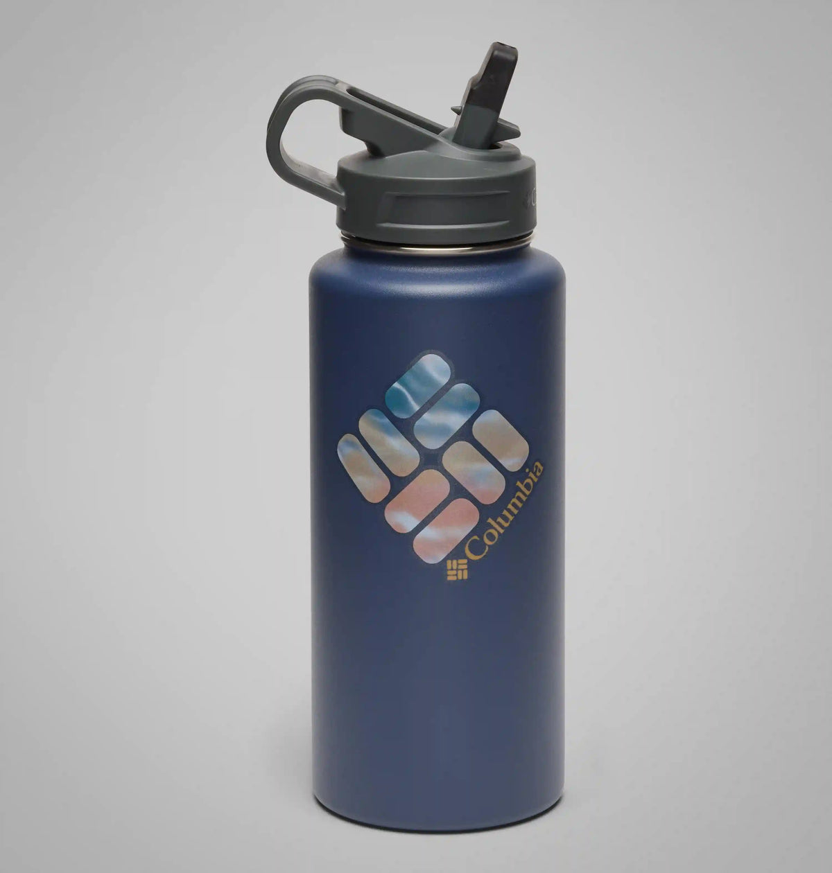 Stainless Steel Vacuum Bottle With Straw - 32 ounces