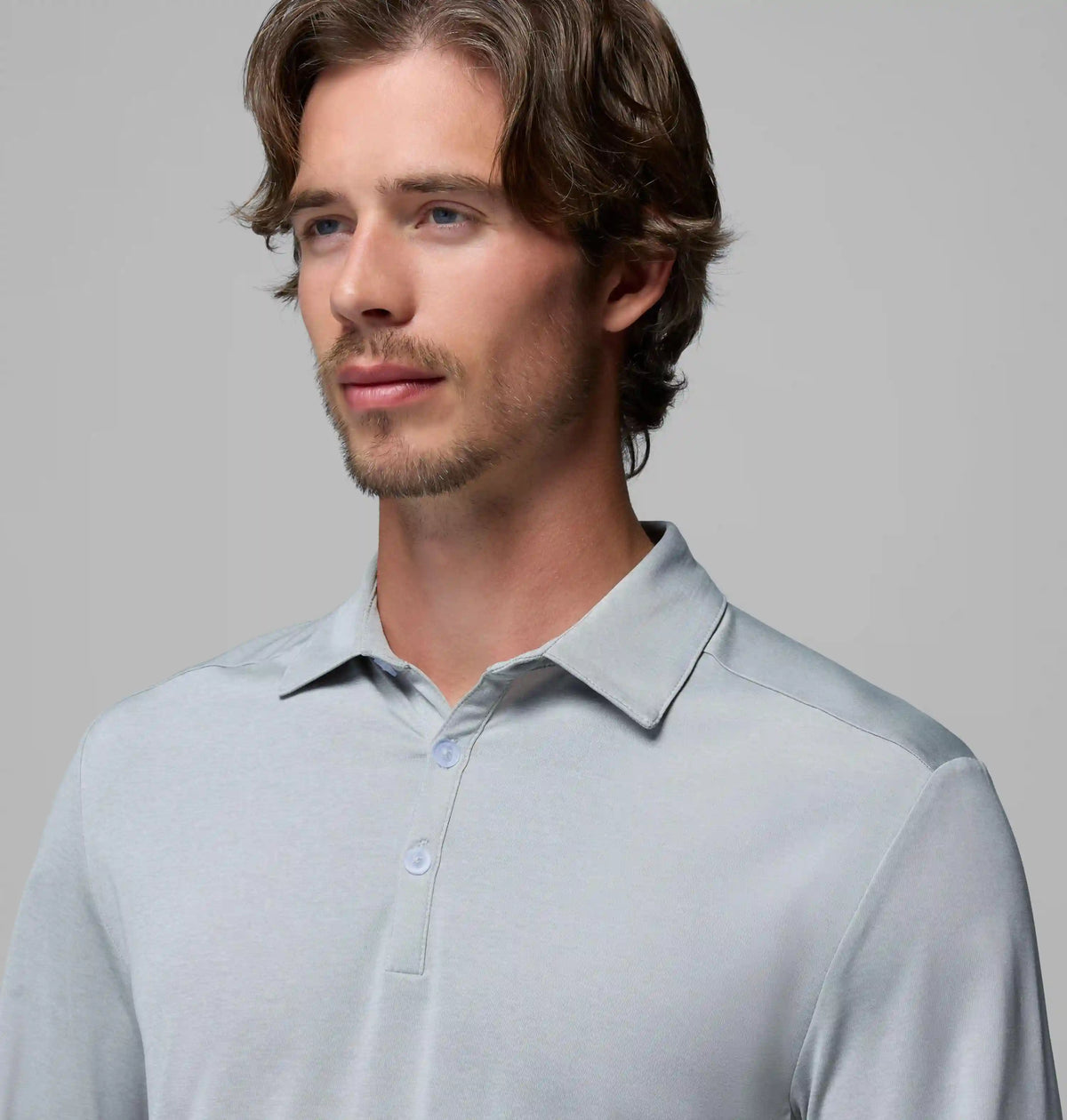 Men's Omni-Wick Pin High Long Sleeve Polo