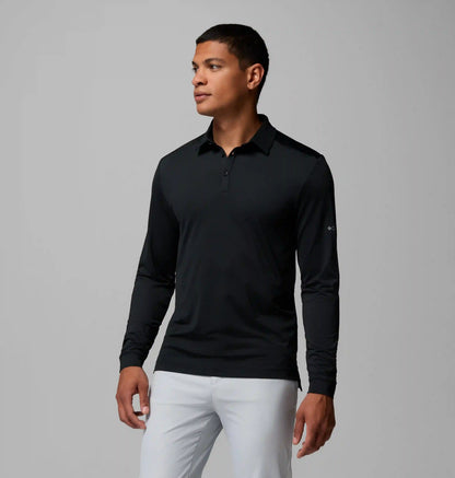 Men's Omni-Wick Pin High Long Sleeve Polo
