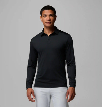 Men's Omni-Wick Pin High Long Sleeve Polo