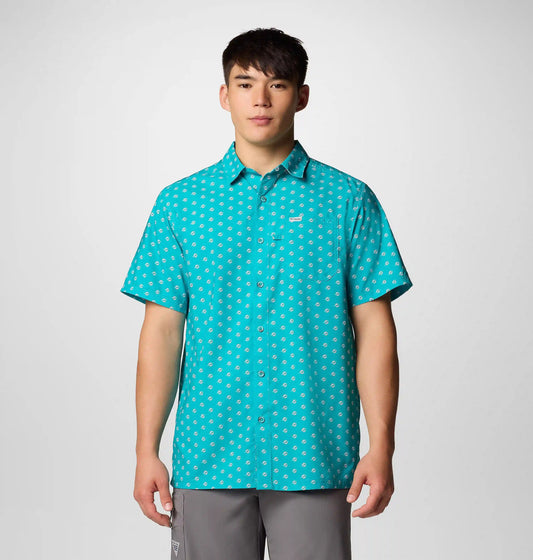 Men's PFG Super Slack Tide Short Sleeve Shirt - Miami Dolphins