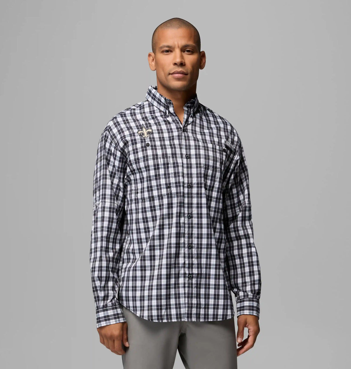 Men's PFG Super Tamiami Long Sleeve Shirt - New Orleans Saints